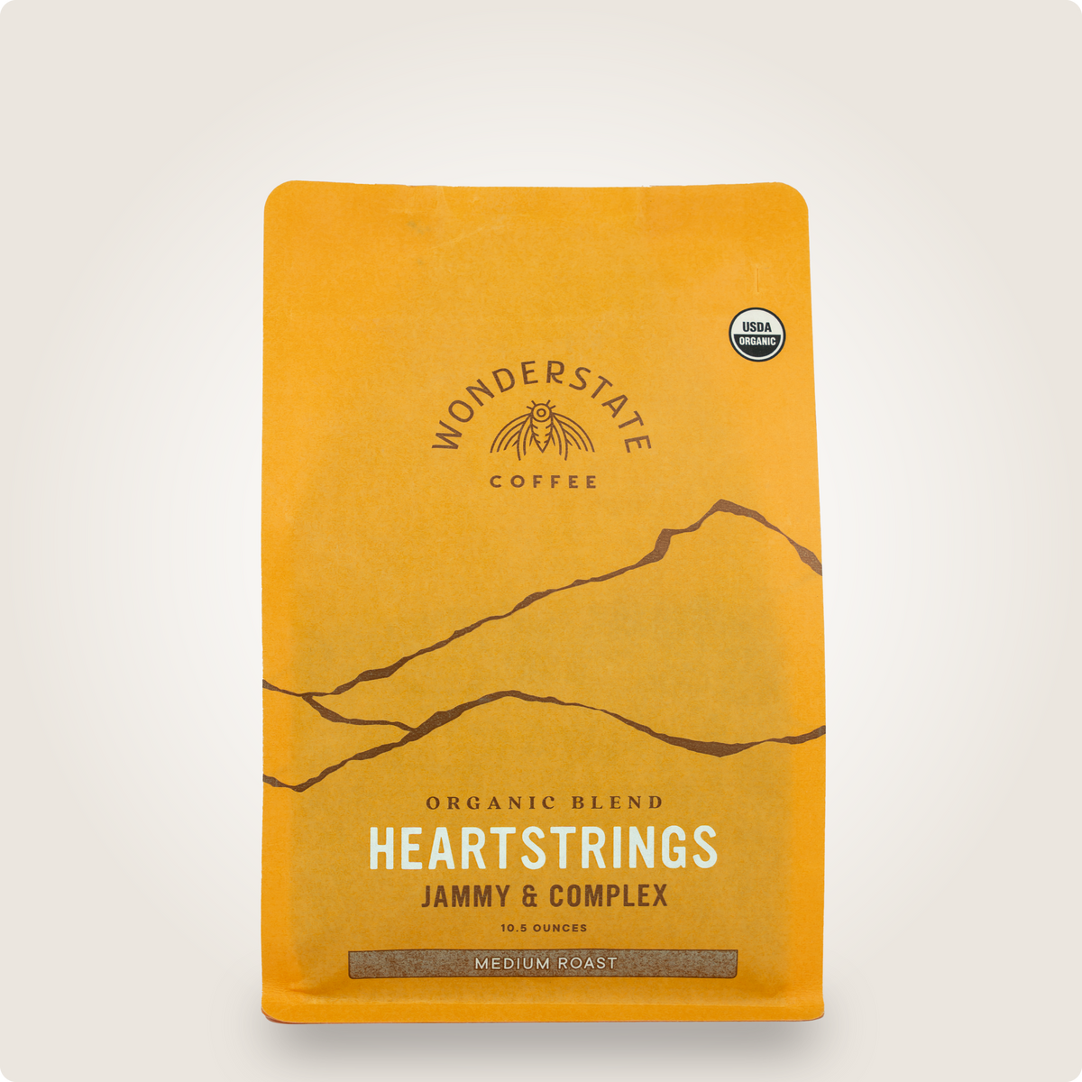 Wonderstate Coffee Heartstrings coffee package on a white background