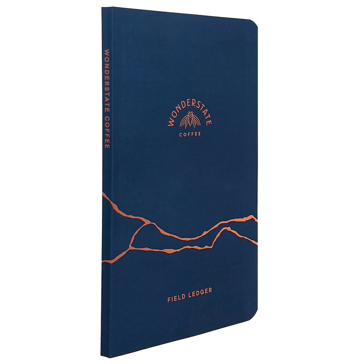 field ledger front cover with logo and crack design