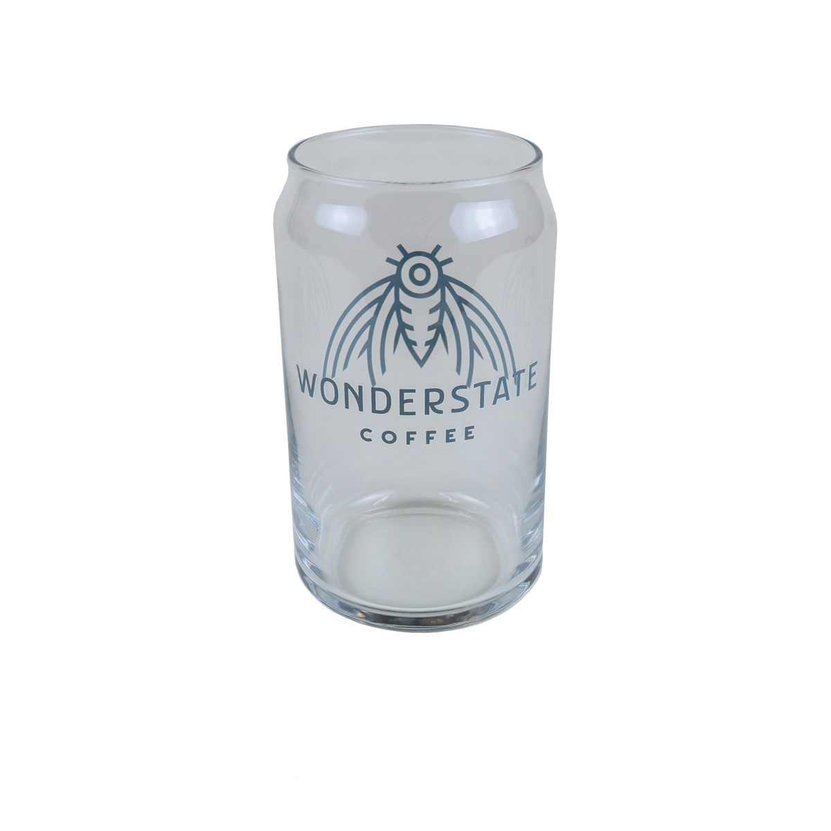 Wonderstate Logo on 16oz Can Glass 